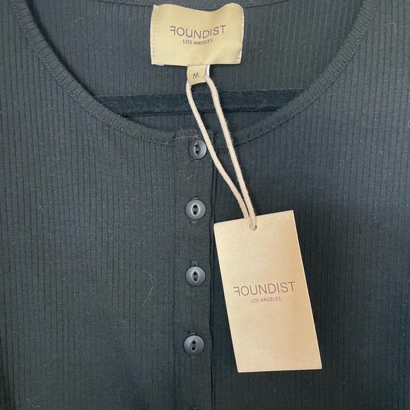 Foundist LA Black Ribbed Long Sleeve Bodysuit - Picture 3 of 5